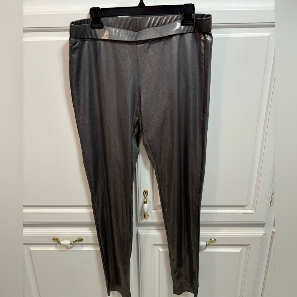 Double D Ranch Pewter Silver Shimmer Special Occasion Pant Women Size Large